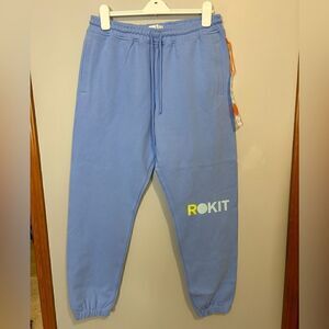 ROKIT streetwear‎ core logo blue sweatpants men’s L